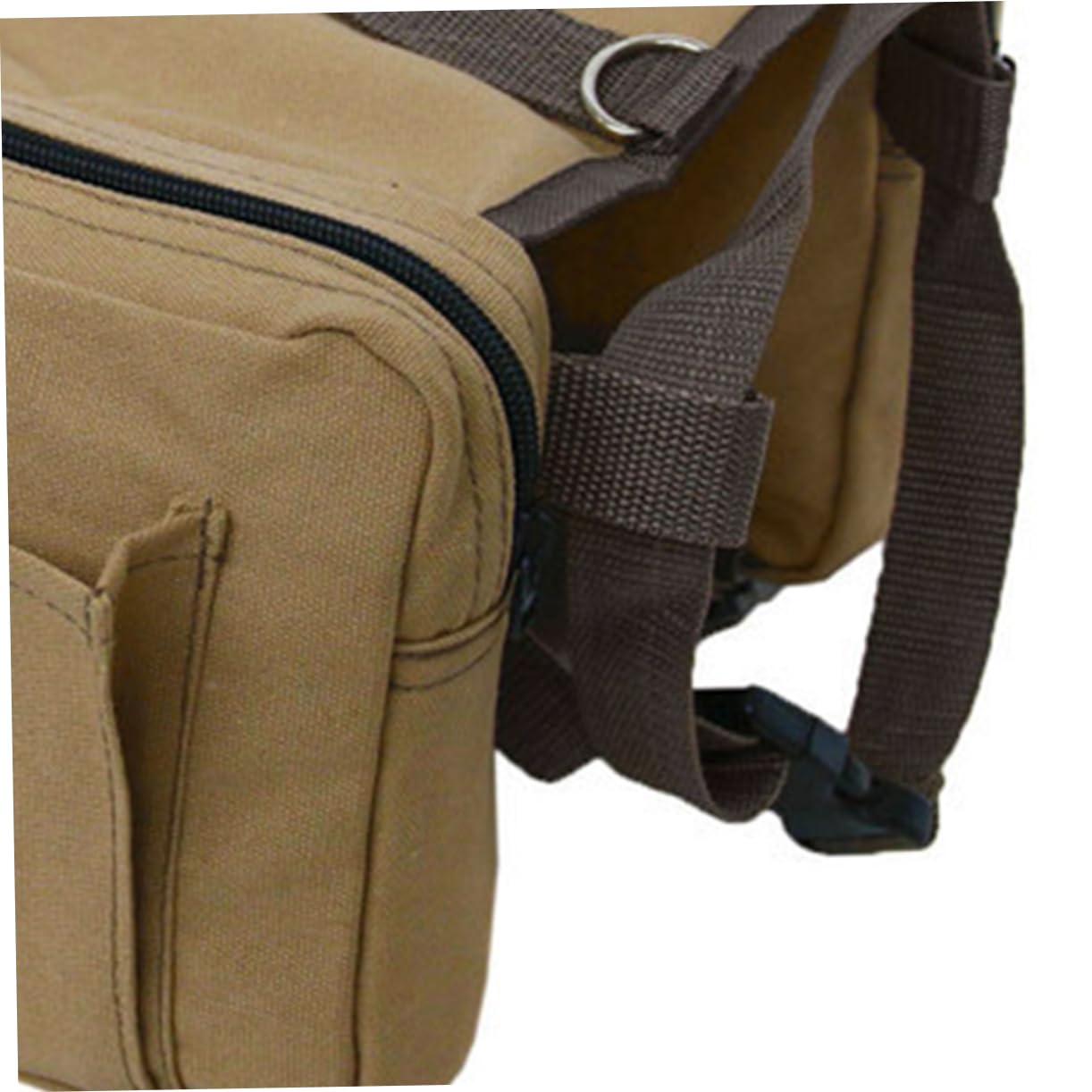 Mochila para Perro Pequeña de Lona Portátil Correas Ajustables y Hebilla para Camping y Viajes al Aire Libre Cómoda y Resistente