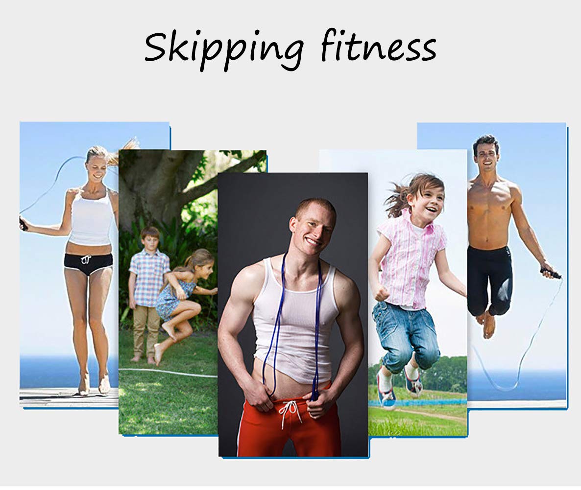 Doppeltes Springseil, 8 mm, 4,1 m x 2 cm (8 m Länge), Nylon, perfekt für Fitnessstudio, Schule, Gruppenspringen, leicht verstellbar, beste Übung für Gewichtsverlust und Gesundheit, 2 Stück