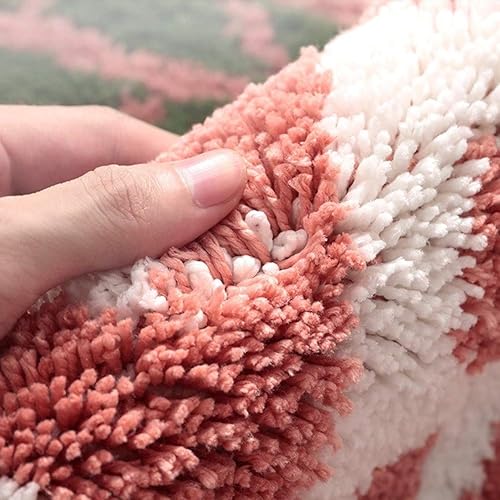 Miniatura 4 de UKELER Bonita alfombra de baño con forma de fresa para niños, antideslizante, absorbente, lavable, peluda, decoración de dormitorio de niños, tapete