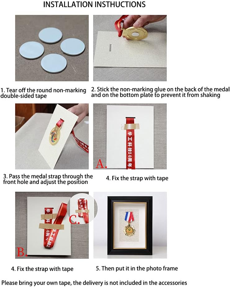 無垢材メダルボックス、メダルと名誉のバッジ用の木製ディスプレイケース、マラソンメダル収納ボックス、黒フレームの戦争軍事3メダル、戦争