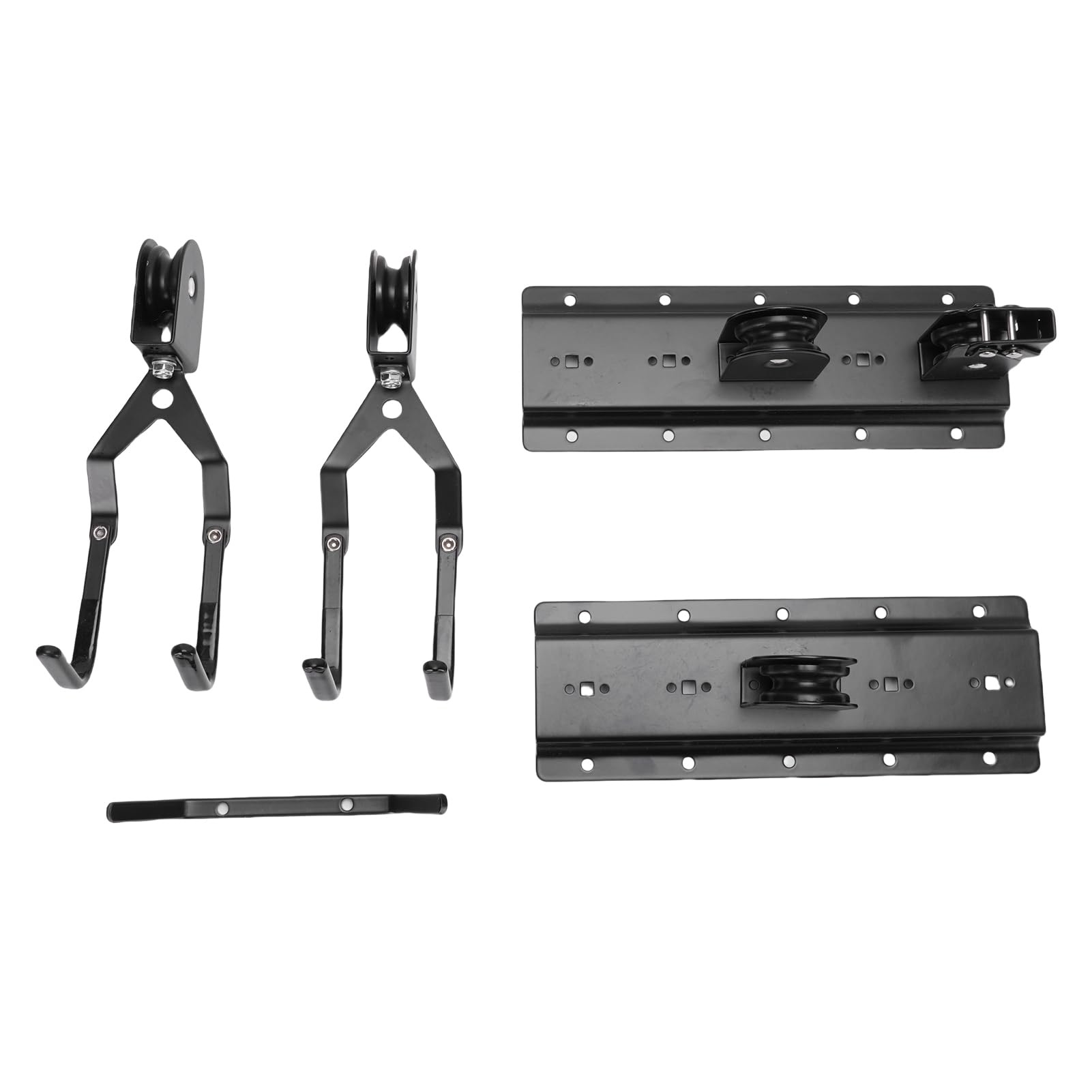 Fockety Système de levage à poulie pour garage, palan de rangement au plafond robuste, 3,7 m de haut, 68 kg, système de poulie à câble grande capacité pour caisse de chargement