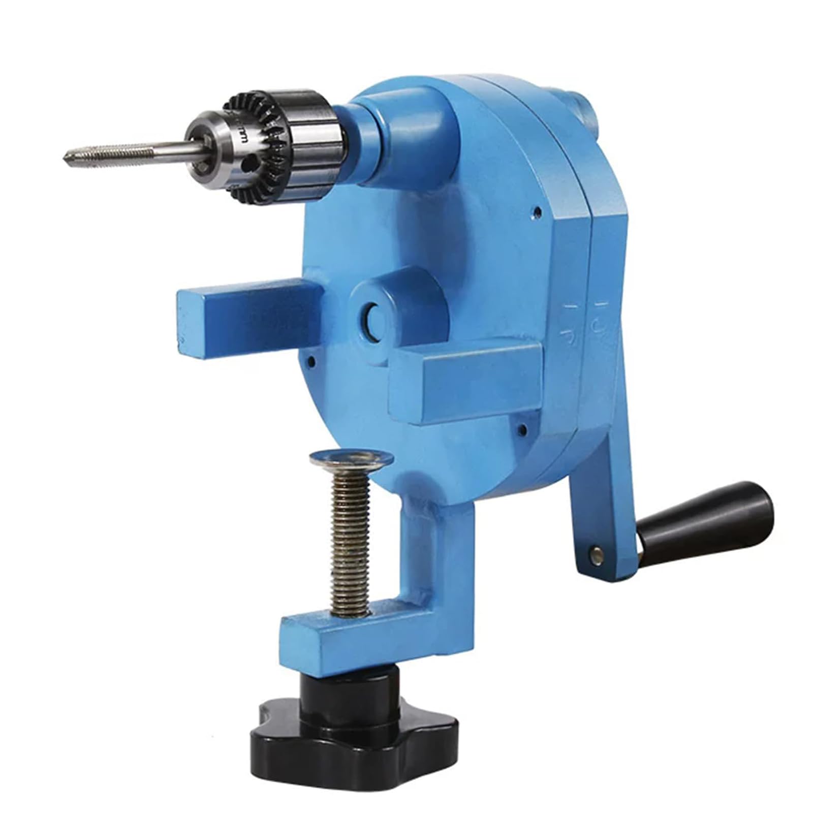 jcwwolk Hand Crank Tapping Machine, Manual Drilling Threading/deburring Machine, With 0.6-6mm Chuck, Speed Ratio 1:4, For Diy, Jewelry Making, Metal, Wood, Plastic