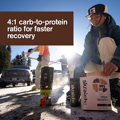 Vista 27 de SKRATCH LABS Mezcla de bebidas de recuperación después del entrenamiento con horchata, (21.2 onzas, 12 porciones) con proteína de leche completa