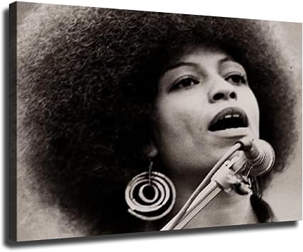 Angela Davis Civil Rights Canvas Art Poster Art Prints Living Room Office Decor Modern Family Bedroom Decor Posters 08x12inch-No Framed