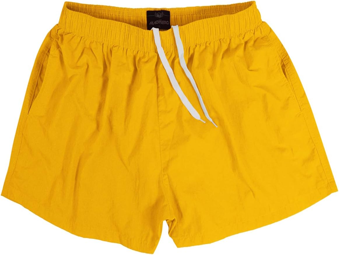 MADHERO Men Swim Trunks Short with Mesh Lining Solid Bathing Suit - Image 4