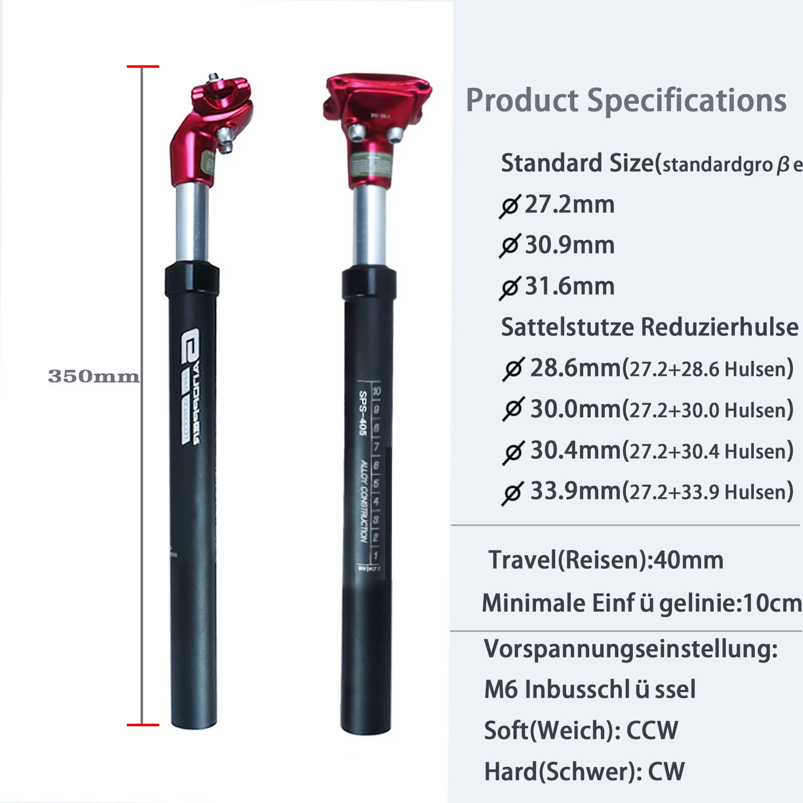 Accessoire Vélo,Tige De Selle De Vélo à Suspension Hydraulique