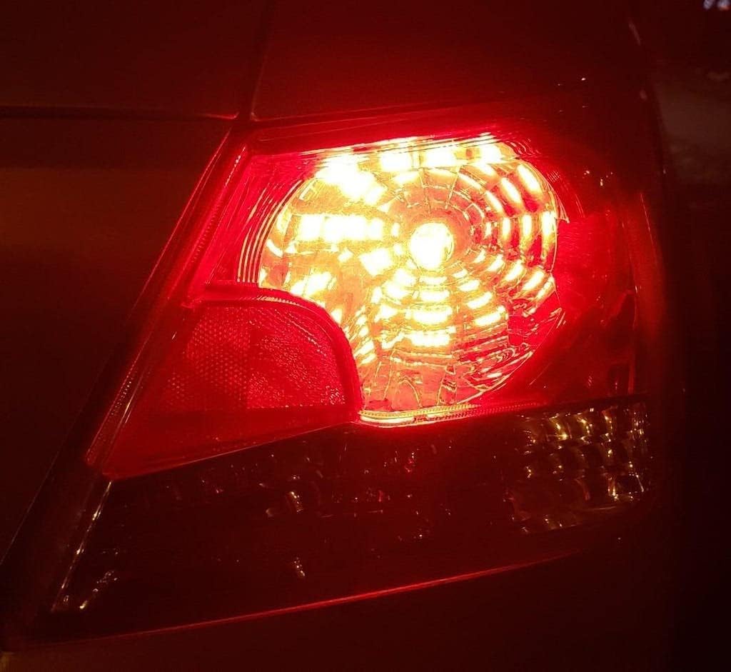 Alla Lighting T25 Wedge 3156 3157 LED Bulbs, Pure Red Turn Signal, Brake Tail Lights 3057 LL 3457 3157K 4157 4057 4057KX Super Bright CSP-7035 2000-SMD Replacement