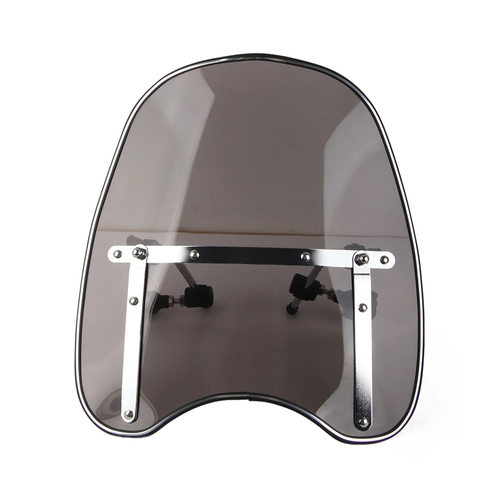 Przednia szyba motocyklowa Uniwersalna Szyba Motocyklowa 22‑25 Mm, Mocowanie Na Kierownicę, Akcesoria Motocyklowe Osłona przeciwsłoneczna(GRAY)