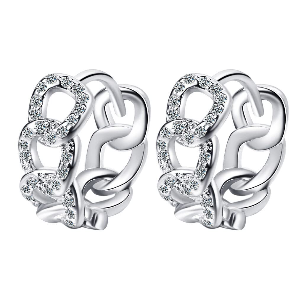 Créoles argent 925 et cristal cadeau idéal de mariage - 2