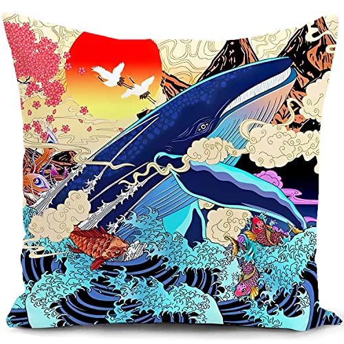 HUASHUZI Fundas Cojines 40x40 cm Japon japones