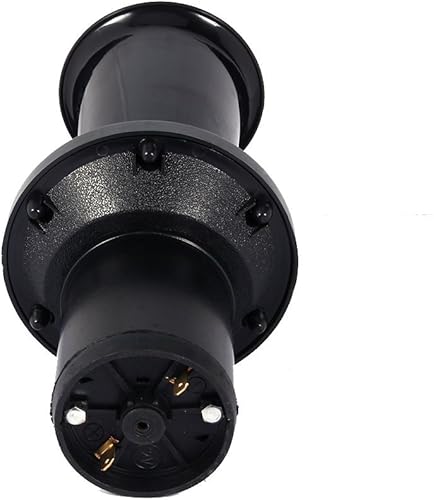 Miniatura 6 de Sirena antigua de cuerno antiguo de 12 V 110 DB, AHH-OOO-GAH AHOOGA OOGA para autos, camiones, caravanas o cualquier vehículo de 12 V (negro)