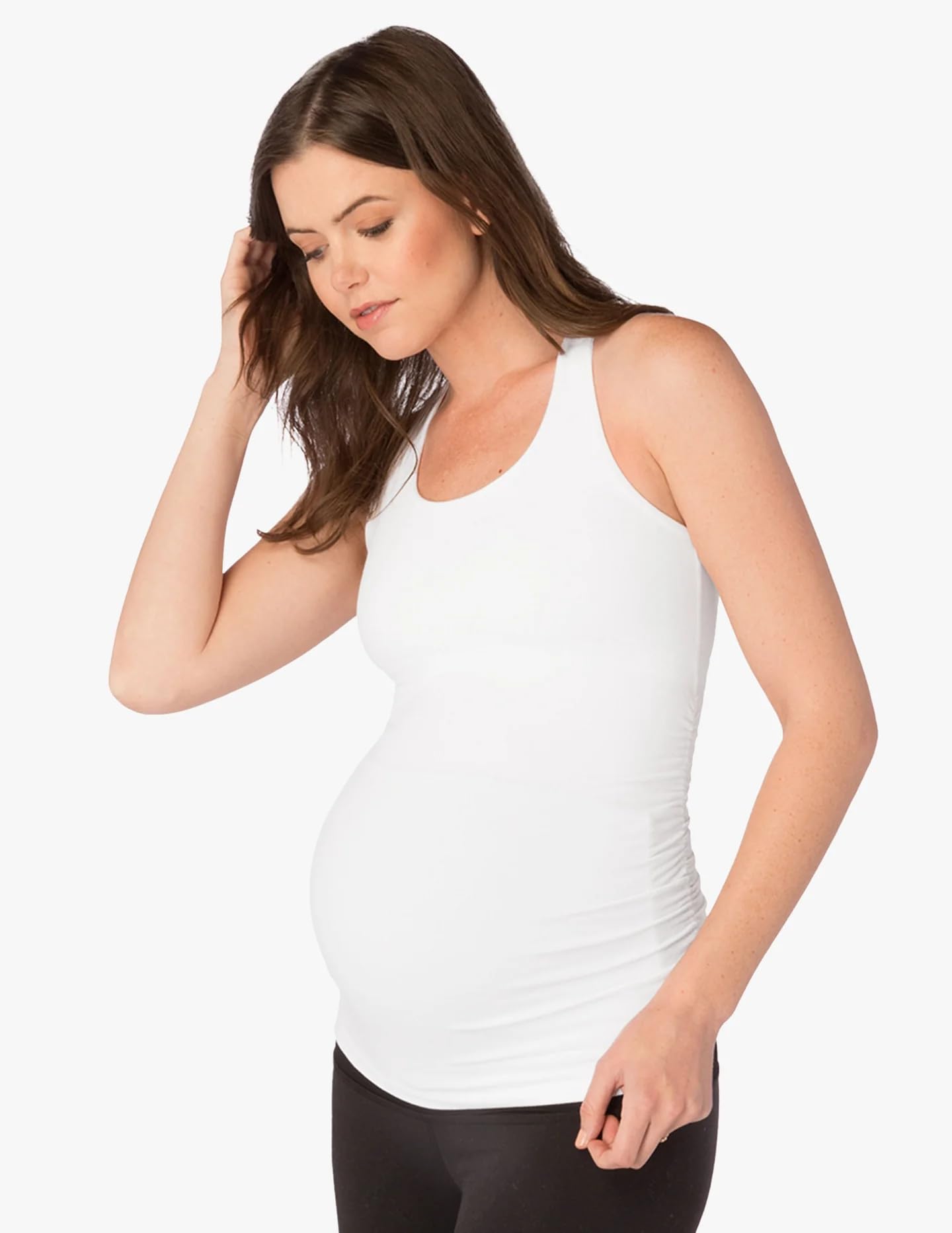 GEIFA Ledies, Sleeveless Stretchable Camisole Very Maternity Pregnancy Soft Undershirt Solid Pack of 1 (5XL, White) - Image 5 thumbnail
