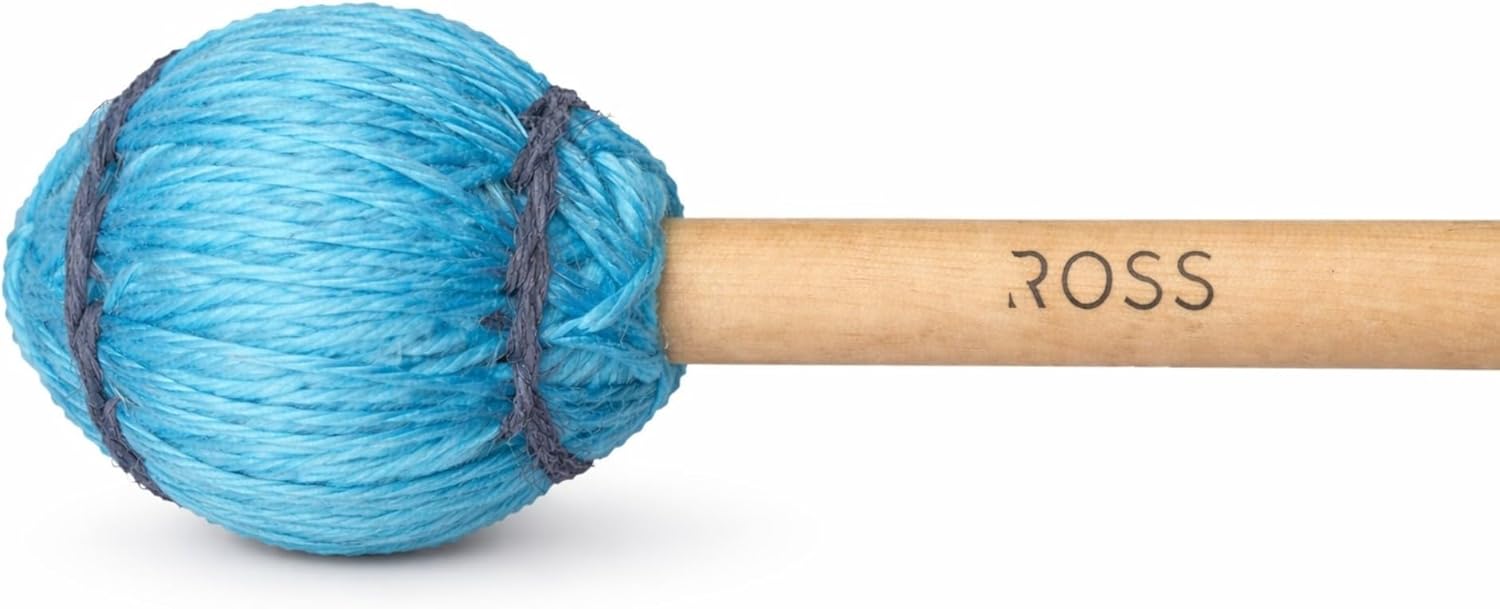 ROSS V Series Vibraphone Mallets Baby Blue 16 Inch Maple Wood Pair