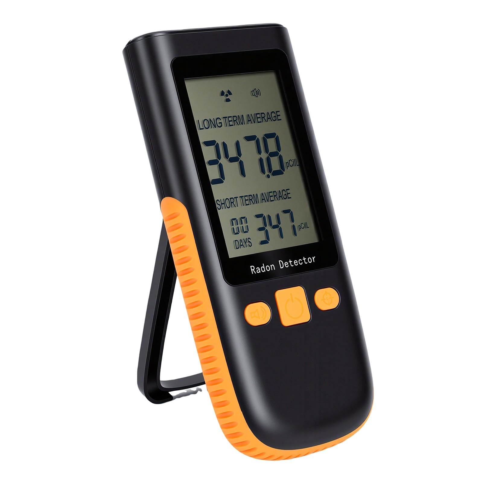 Rilevatore di Radon Portatile da 0-270 PCi/L (da 0 a 9999 Bq/m²) | Monitor con sensore ionico ad alta precisione per l'home office, facile da usare con schermo LCD, aggiornamenti orari in