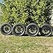 14 Inch Glossy Black Cascade Golf Cart Wheels & Tires Set of 4, 23x10-14 All Terrain Tires, DOT Certified Golf Cart Wheels Compatible with EZGO, Club Car, YMH, 5 or 6