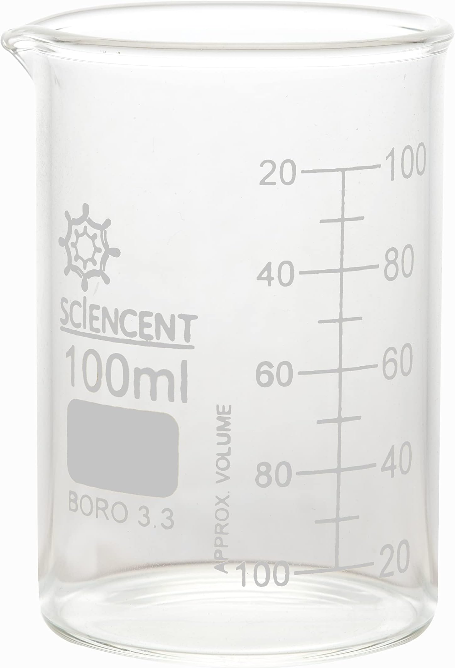 SCIENCENT Glass Beaker 100ml (Single)
