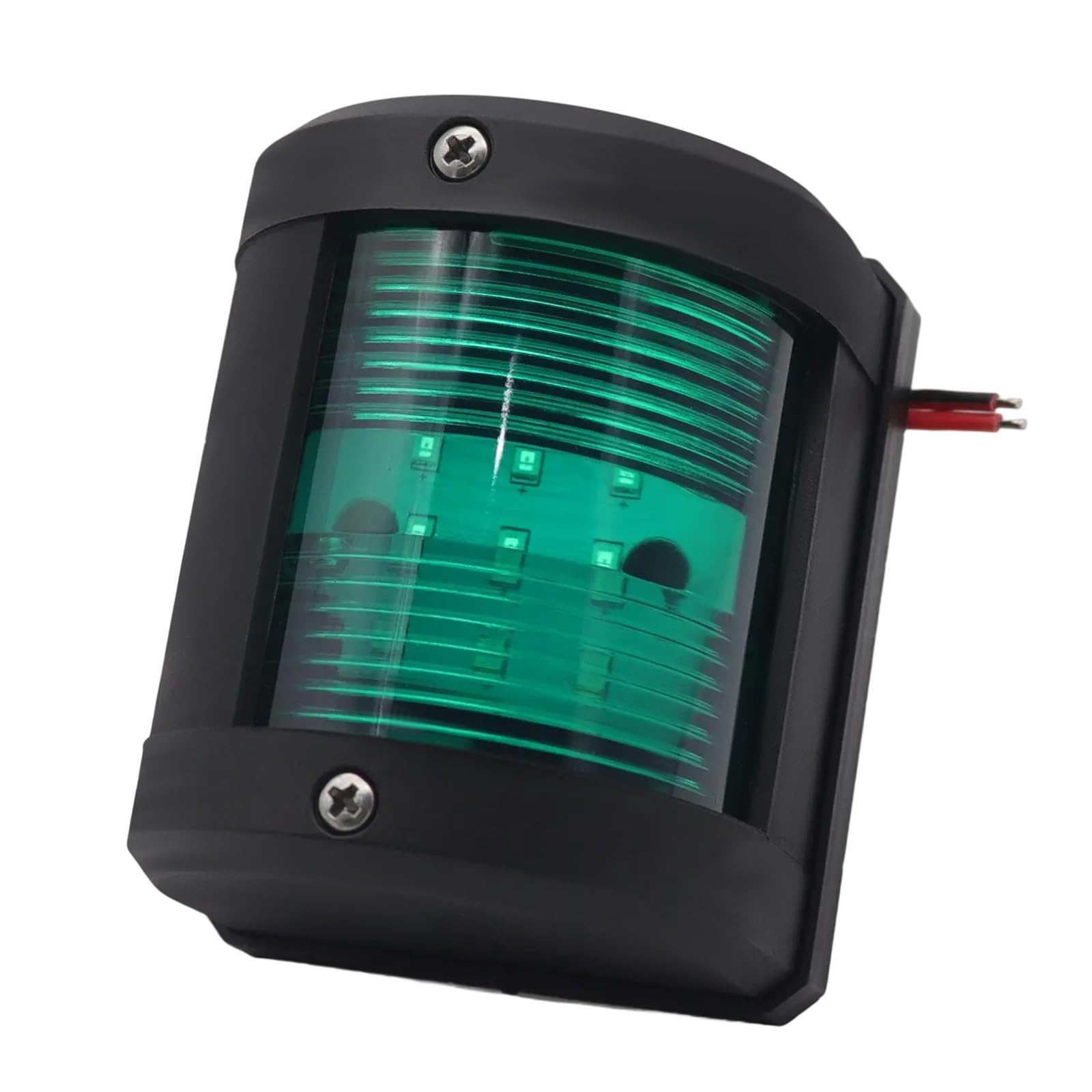 Shurhome Voltages 12V 24V LED Navigation Lights Lamp for Yachts Vessels Marine Boat Waterproof Design Red Green Signaling Red Green LED Yacht Navigation Lights