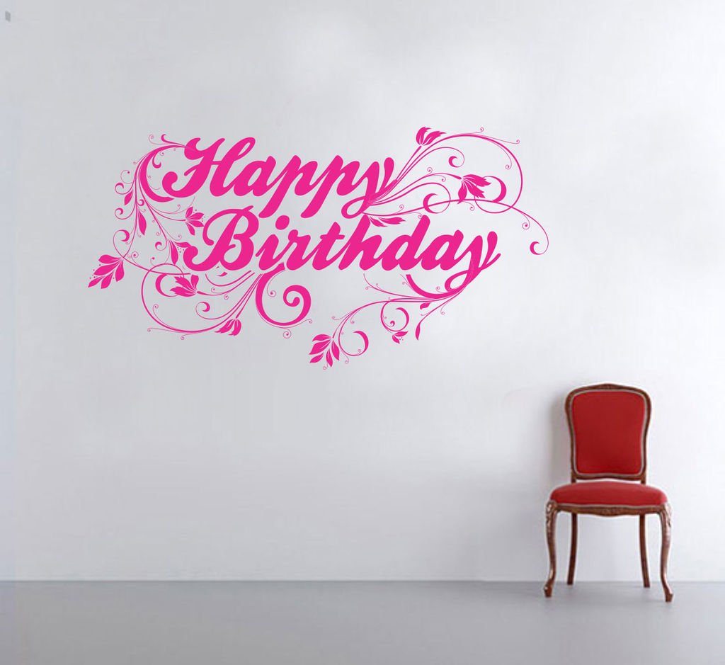 Impression Wall Decor Happy Birthday Wall Sticker (Item Size 31 x 76