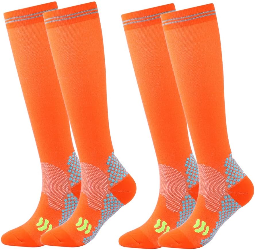 SSDH 2-Pair Compression Socks for Men and Women | 20-30 mmHg Support for Running and Nursing