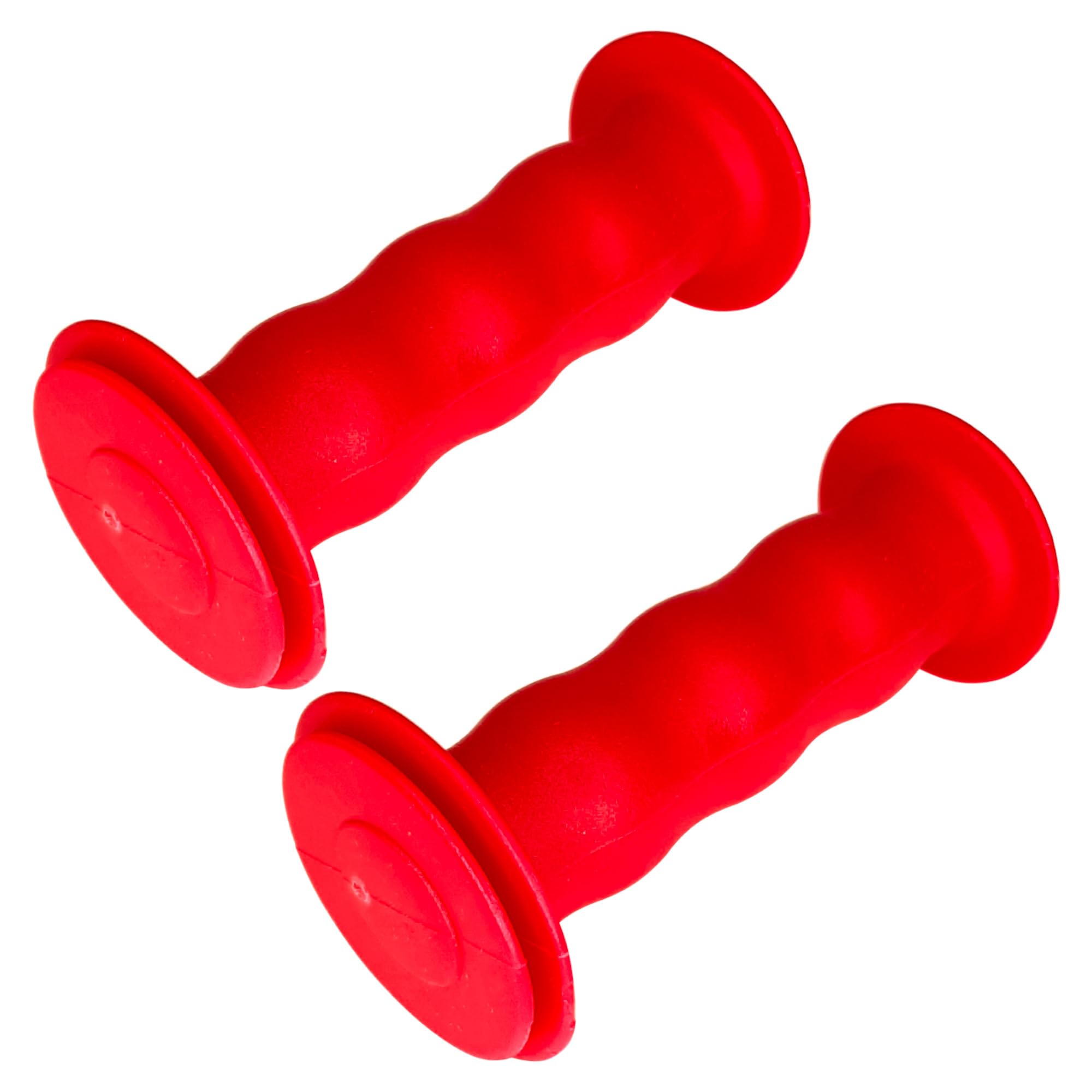 cyclingcolors Fahrradgriffe kinderfahrrad lenkergriffe mit sicherheits 19mm länge 85mm Griffe Gummi Grips griffgummi Dreirad Roller Paar, Rot Sport & Freizeit