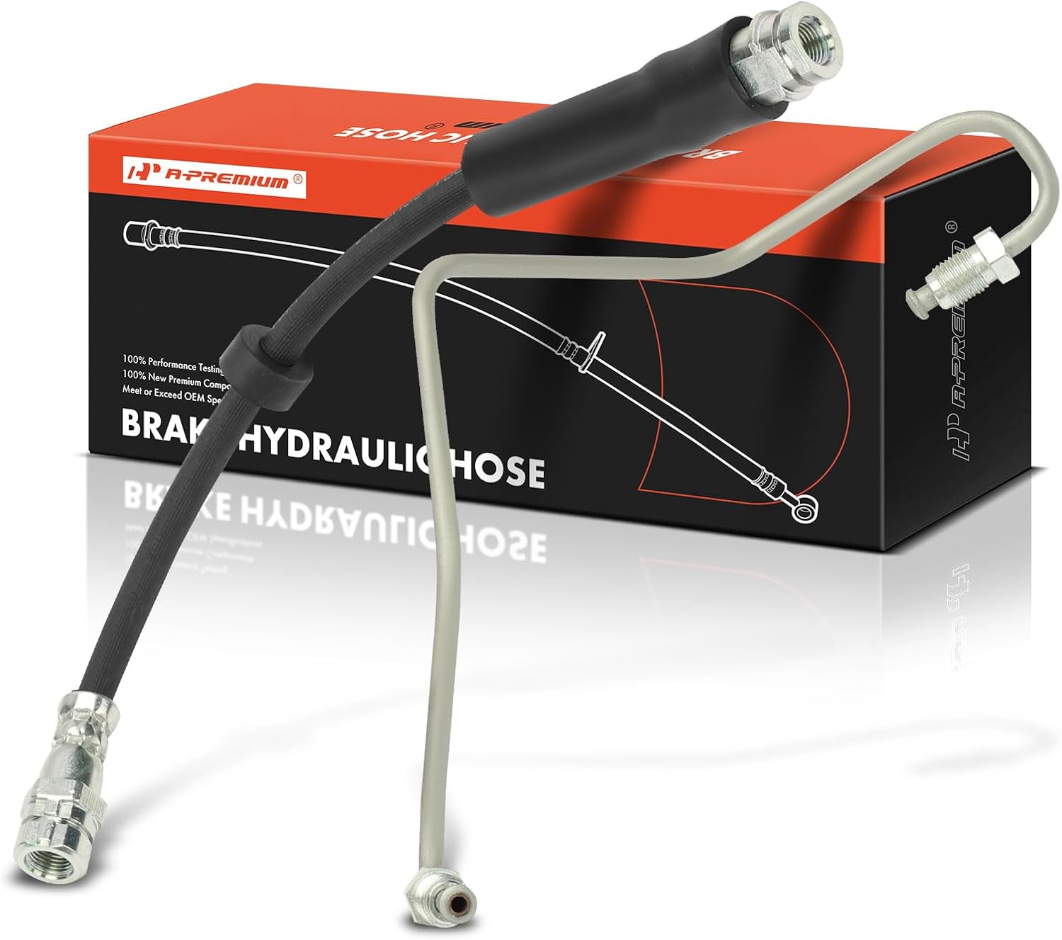 A-Premium Front Passenger Side Brake Hydraulic Hose Compatible with Select Audi Models - A4 2016, A4 allroad Quattro 2017-2021, A5 Quattro Sportback 2018-2021 - Replace# 8W0611708B