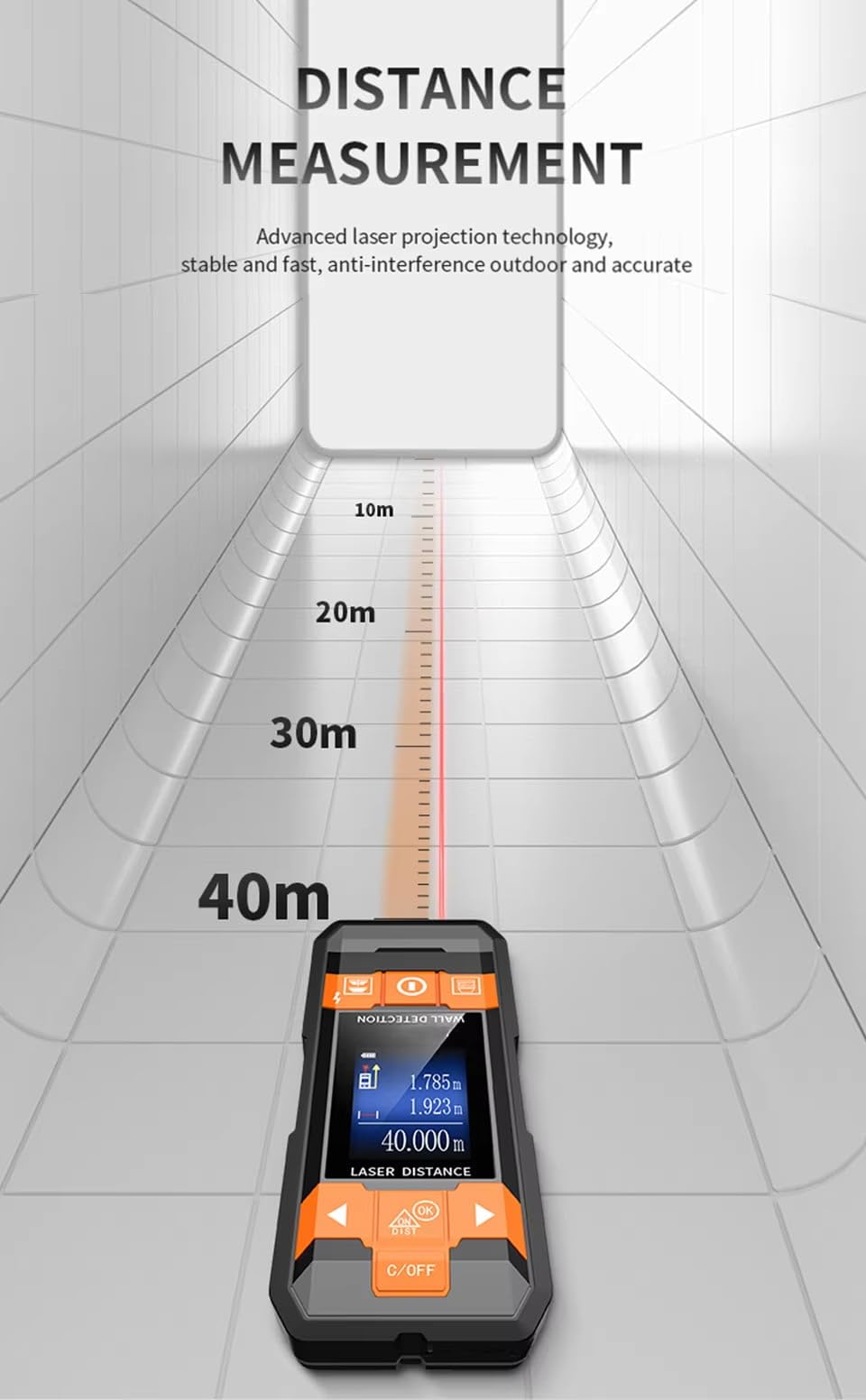 MAKA MK2101 Dalmierz laserowy ścienny detektor ukrytych elementów