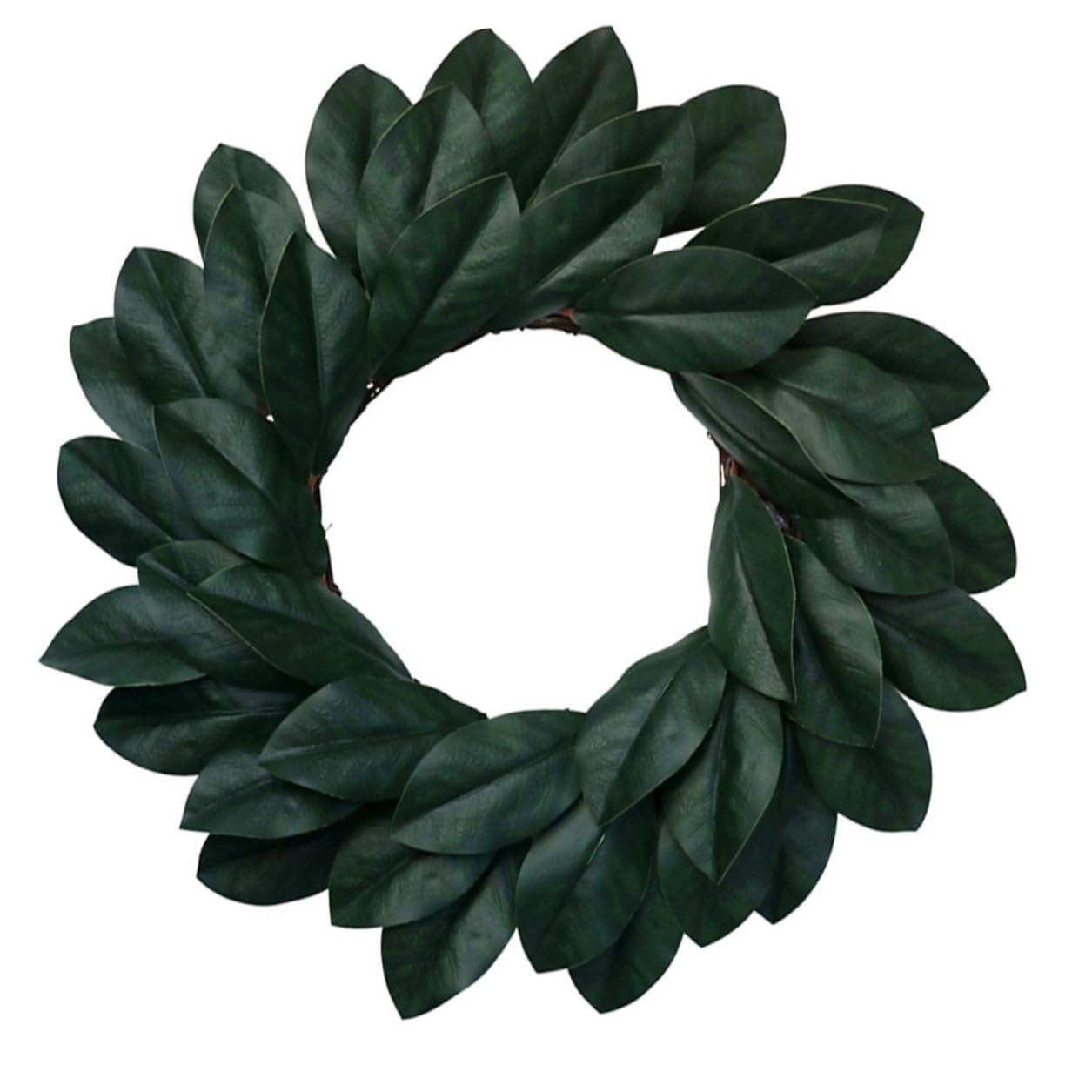 Künstlicher Rattan Kunststoff aus Magnolienblattkranz und Deko