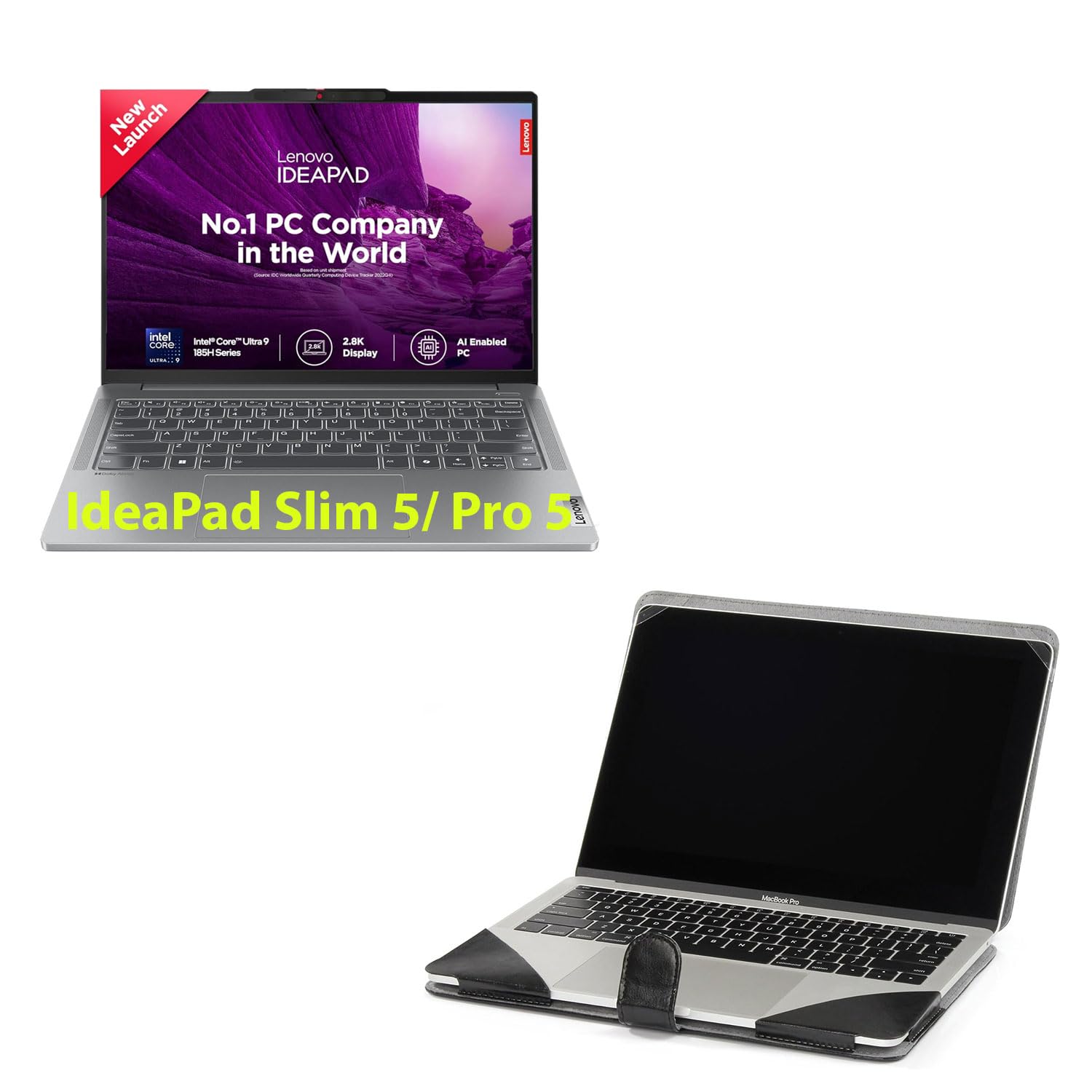 Dorca® case for Lenovo IdeaPad Slim 5/ Pro 5 14" 14IMH9 14IAH8 14ABR8, Elegant PU Leather Laptop Case- Black(32 * 23 * 2 cm) (B0D8K62SPG) Amazon Price History, Amazon Price Tracker