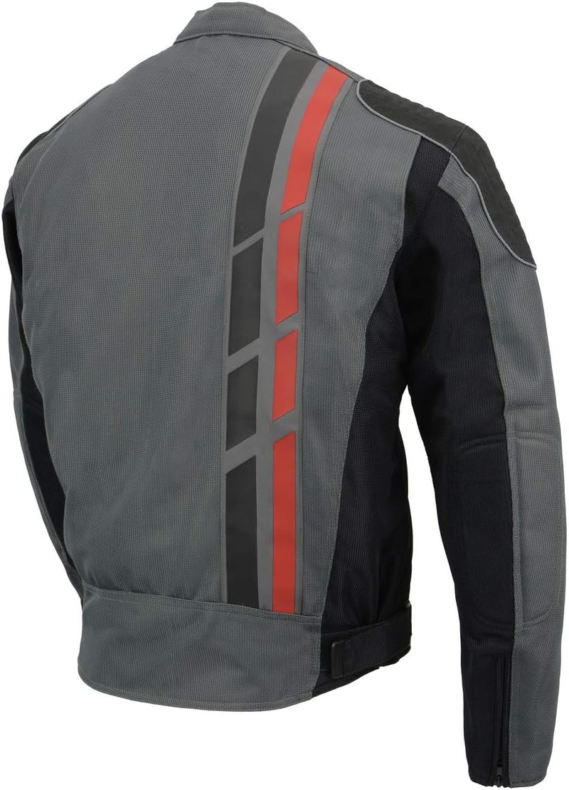 Milwaukee Leather MPM1793 Black Armored Mesh Motorcycle Jacket for Men - All Season Biker Jacket - Image 8