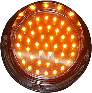 OJXIER Semáforo, luz de Freno LED con Lente de 4 Pulgadas de diámetro para distanciamiento Social, Advertencia, señalización o Piso de fábrica - Semáforo (Color: Amarillo, tamaño: 220v)