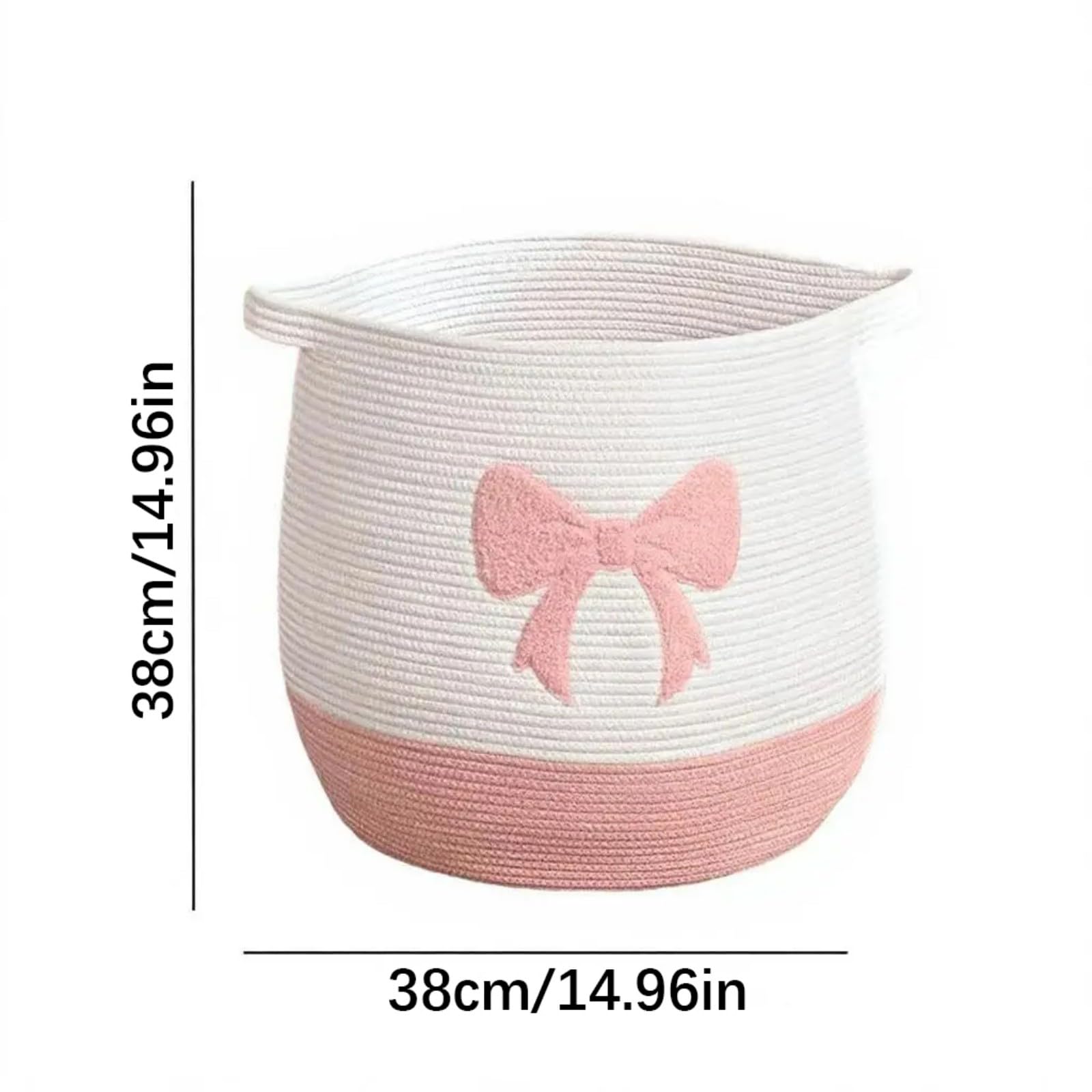 Cesto portaoggetti per giocattoli in corda di cotone intrecciato a mano, cestino per vestiti, pannolini, coperte, camera da letto, armadio