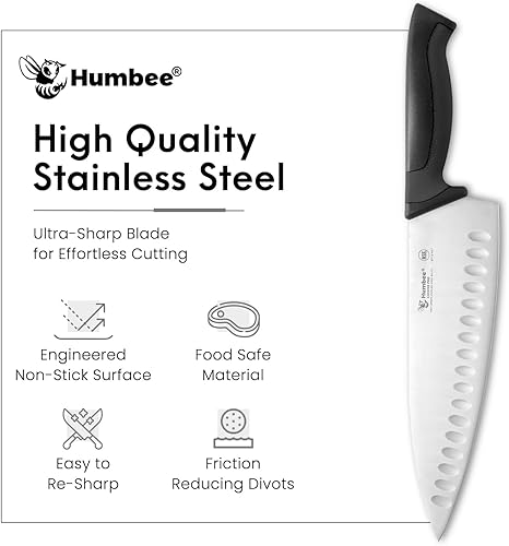 Miniatura 5 de Cuchillo de chef certificado NSF de 10 pulgadas, cuchillo de cocina de acero inoxidable de alto carbono con mango ergonómico codificado por colores