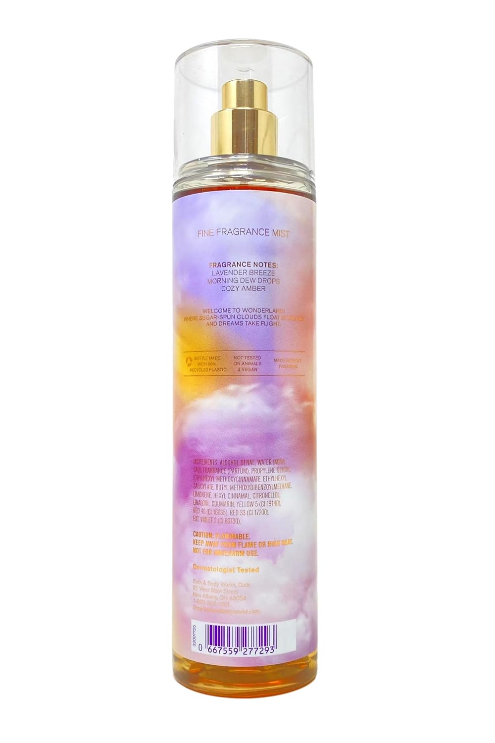 Bath & Body Works Cloud Nine 3 Pack Fine Fragrance Mist Bundle with a Lavender Dream Bar Soap - Full Size