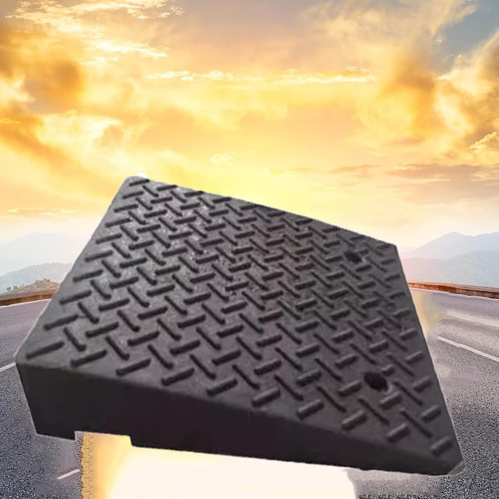 COKYIS Rampa De Acceso para Coche Antideslizante, Rampas De Bordillo Portátil Rampas De Entrada De Goma, Rampas De Carga Pesado para Automóviles/Garajes (Size : 50 * 50 * 5cm)
