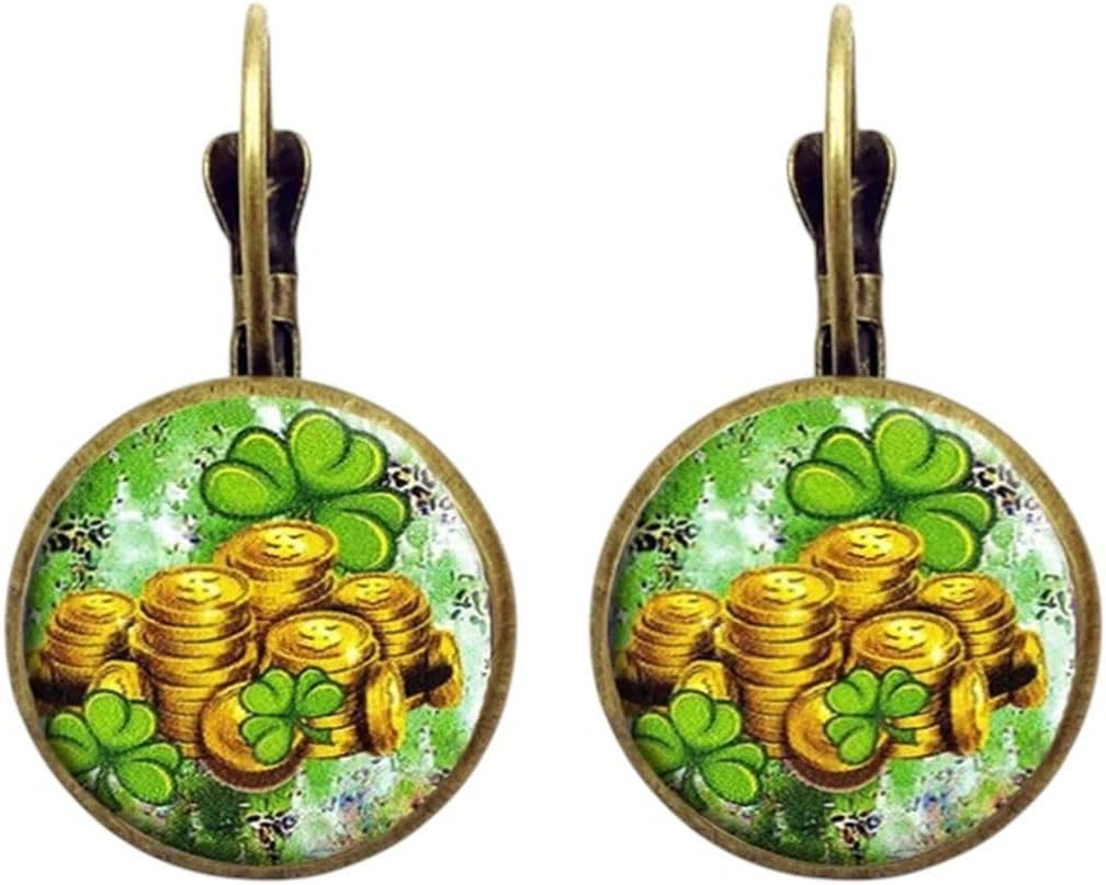 2026 ラッキーダラーコインイヤリング ラウンドガラスドーム 女性用 聖パトリックの日 ジュエリー ファッション トレンディアクセ Repost  @yukoando0203 @chantecler_official @chantecler_tokyo #etvoilàcollection  #シルバージュエリー #幸運のベル #クジラチャーム ...