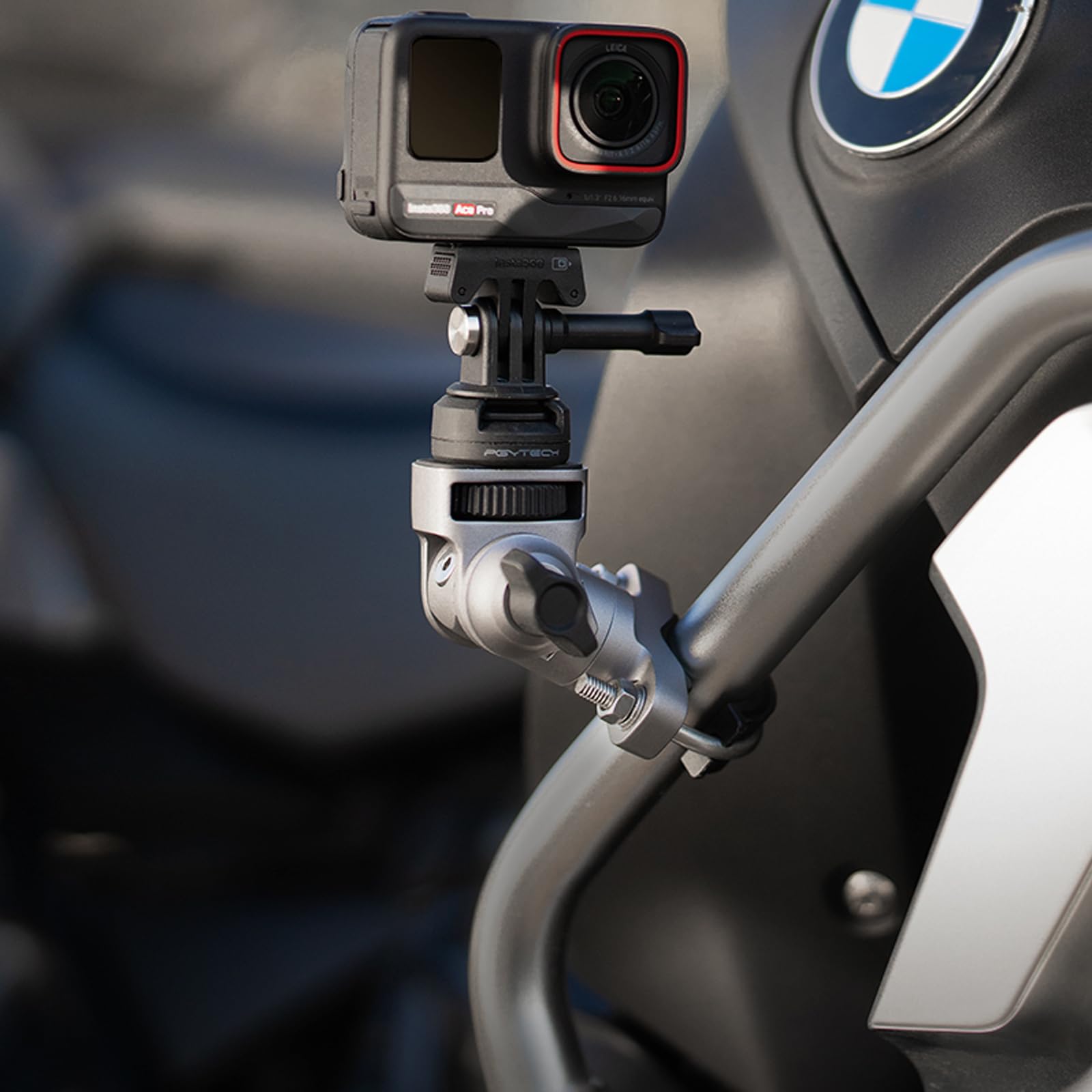 Fahrrad/Motorrad Mount für GoPro 13 12/DJI Osmo Action 5 Pro/Insta360 X5/DJI Osmo Pocket 3/Insta360 Ace Pro 2/Insta360 GO 3S/DJI Osmo Action 4/Insta360 X4/X3 Action Kamera U-Bolt Halterung