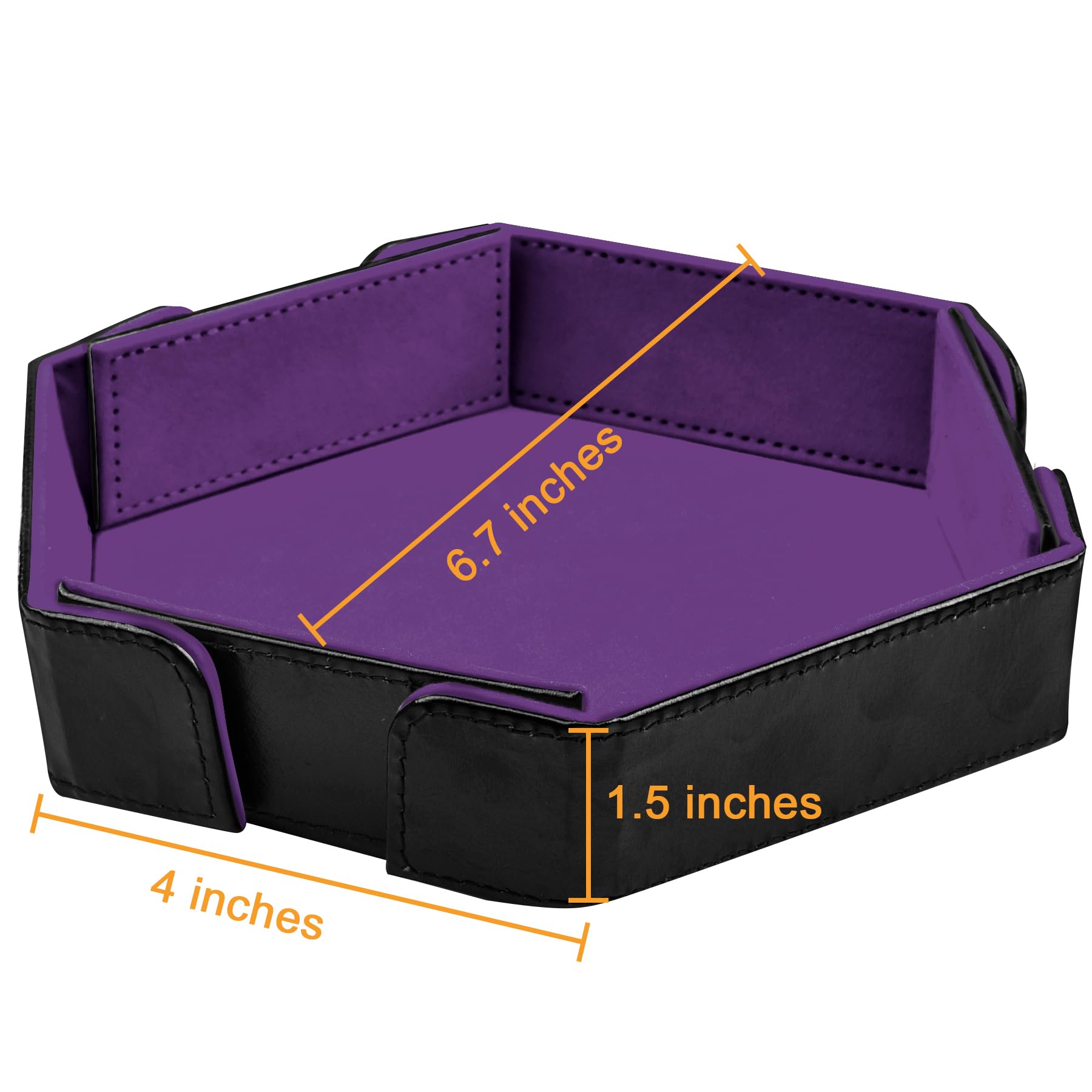 SIQUK Tavola per Dadi Magnetico Vassoio per Dadi Pieghevole Esagono Dice Tray, Viola