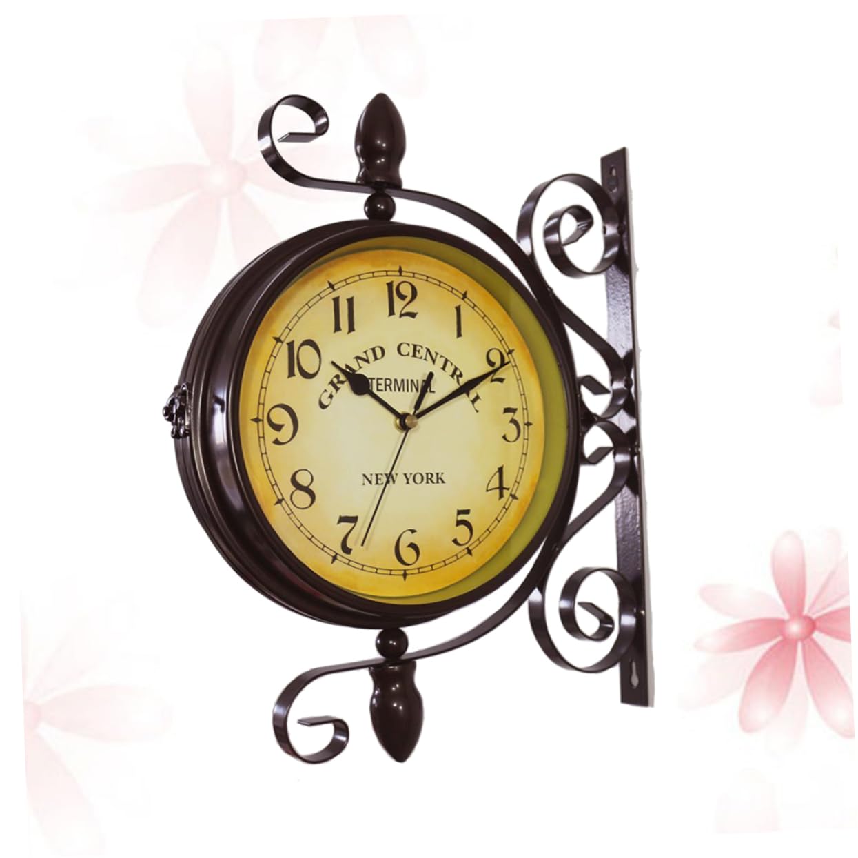Horloge murale européenne créative en fer à offrir pour une pendaison de crémaillère