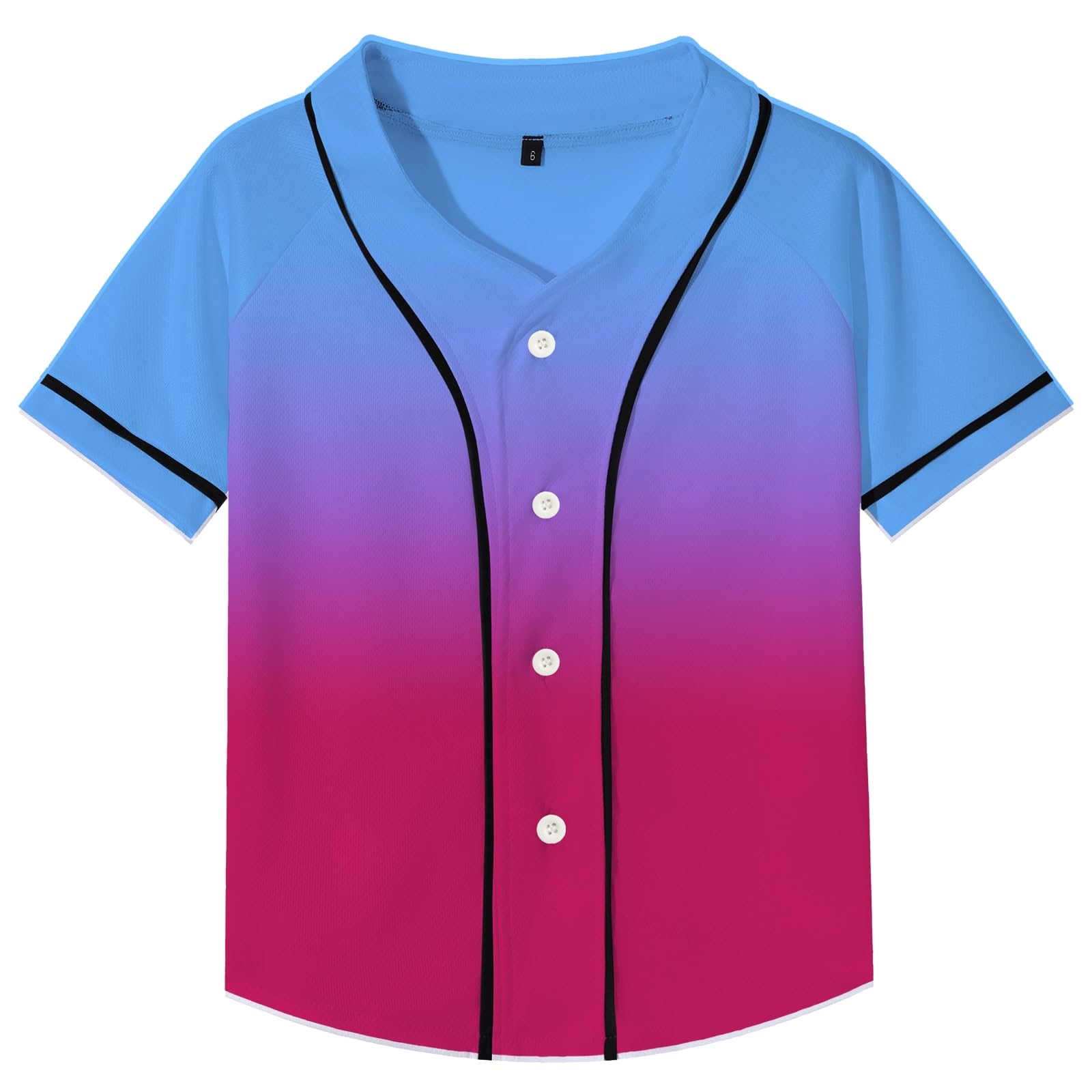 Yuji Itadori Kids Baseball Jersey Button Boys Short Sleeve T-Shirts Hip Hop Fashion Casual Sports Solid Color Shirt