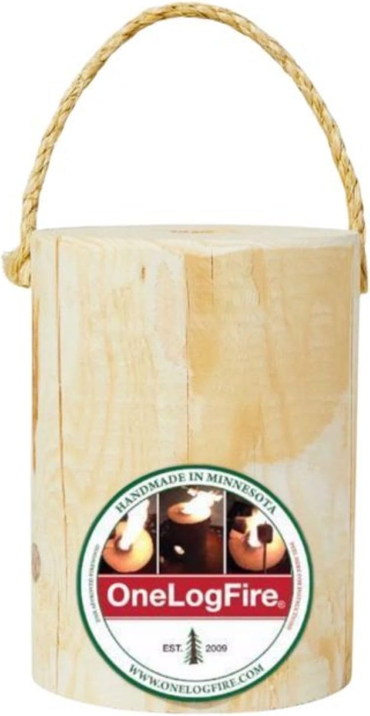 Original – Single Log Campfire, 100 % Natural Red Pine, Easy Light – 2 Hour Burn Time (6 Pack)