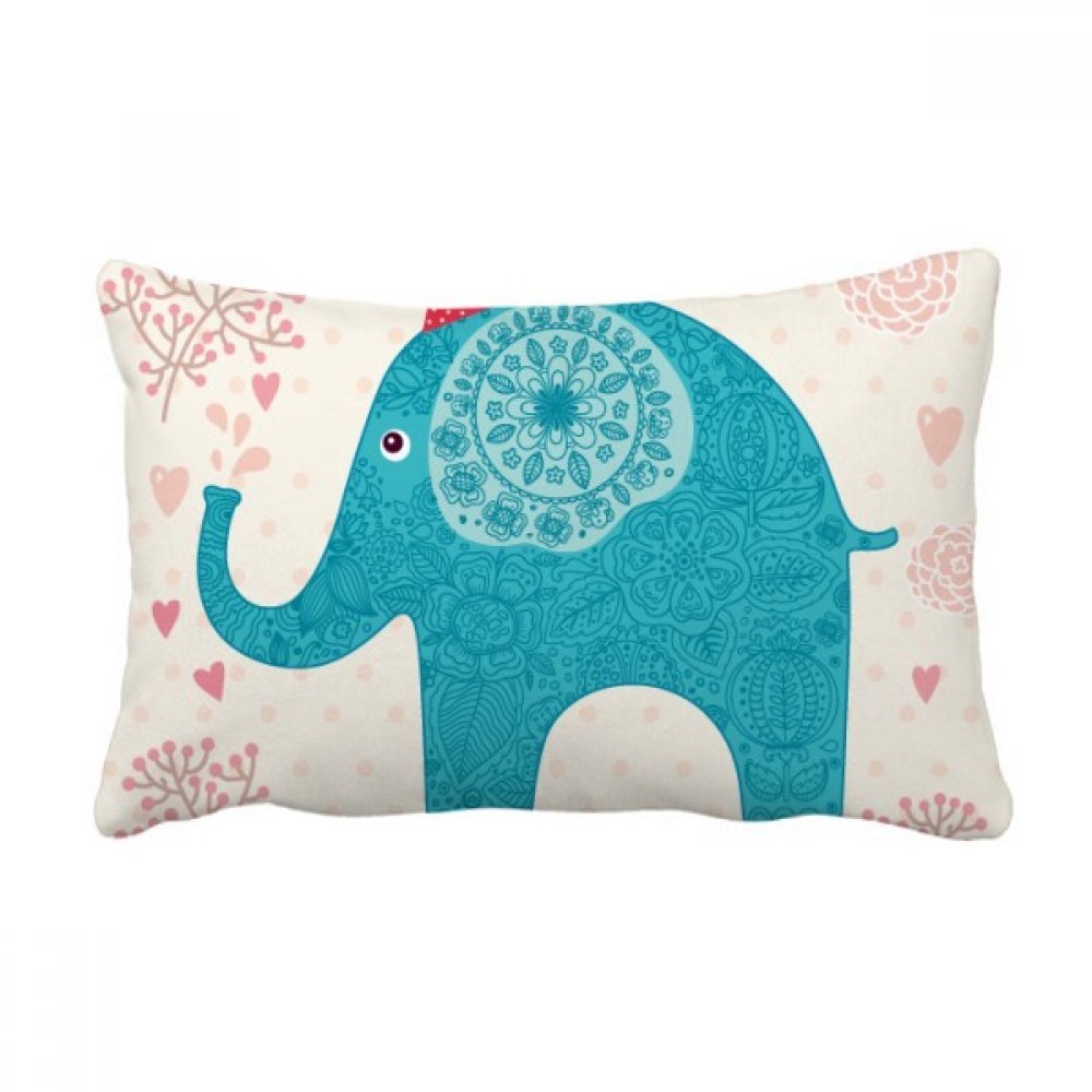 Oreiller lombaire éléphant bleu pour un salon chaleureux