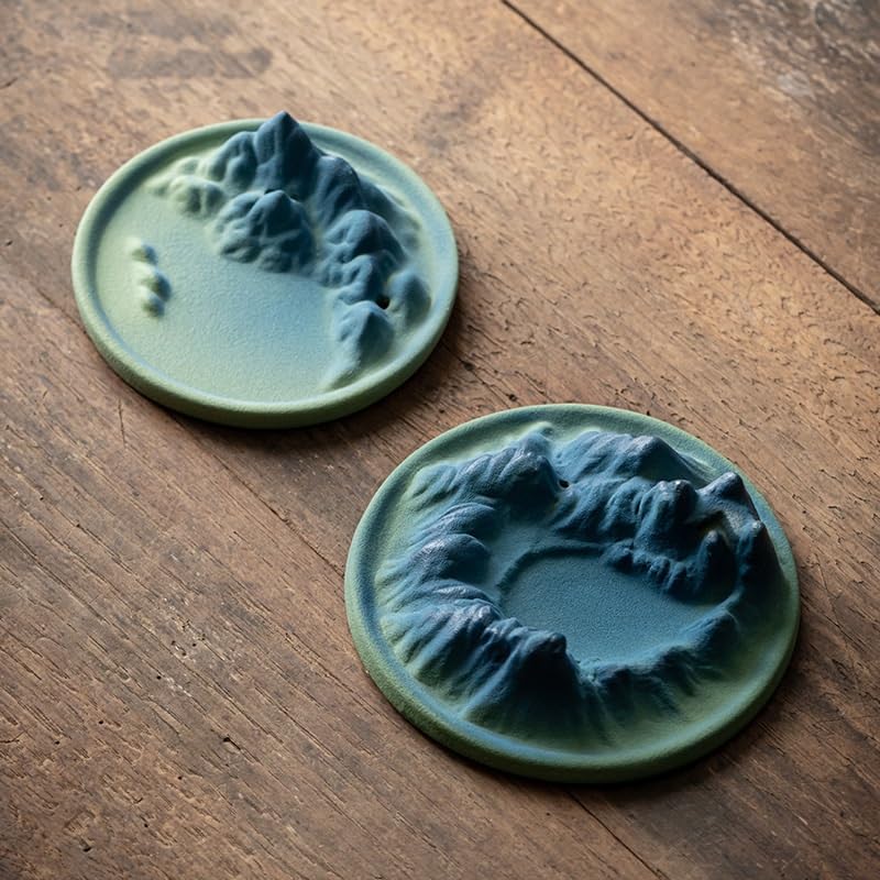 Amazon.co.jp: お香の滝 山の風景陶器お香立て 禅 逆流香炉 煙の滝