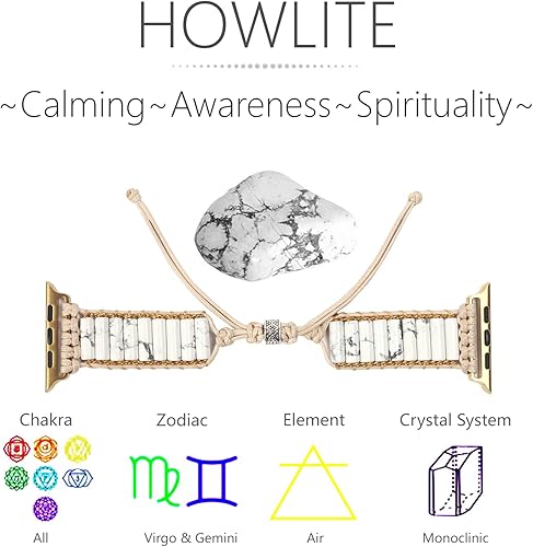 Miniatura 5 de Handmade Boho Watch Bracelet Compatible with Apple Watch Band 41mm 40mm 38mm, Turquoise Wax Rope Weaving Beads Watch Strap for iwatch Series