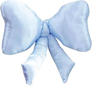Bow Pillow - Big Coquette Throw Pillow - Bow Shaped Pillow - Silky Satin...