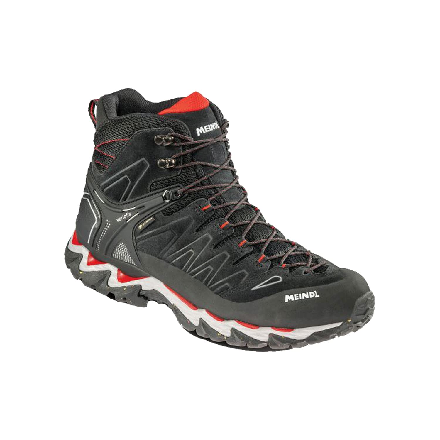 Meindl Chaussures bateau Lite Hike pour femme, noir/rouge, 43 1/3 EU