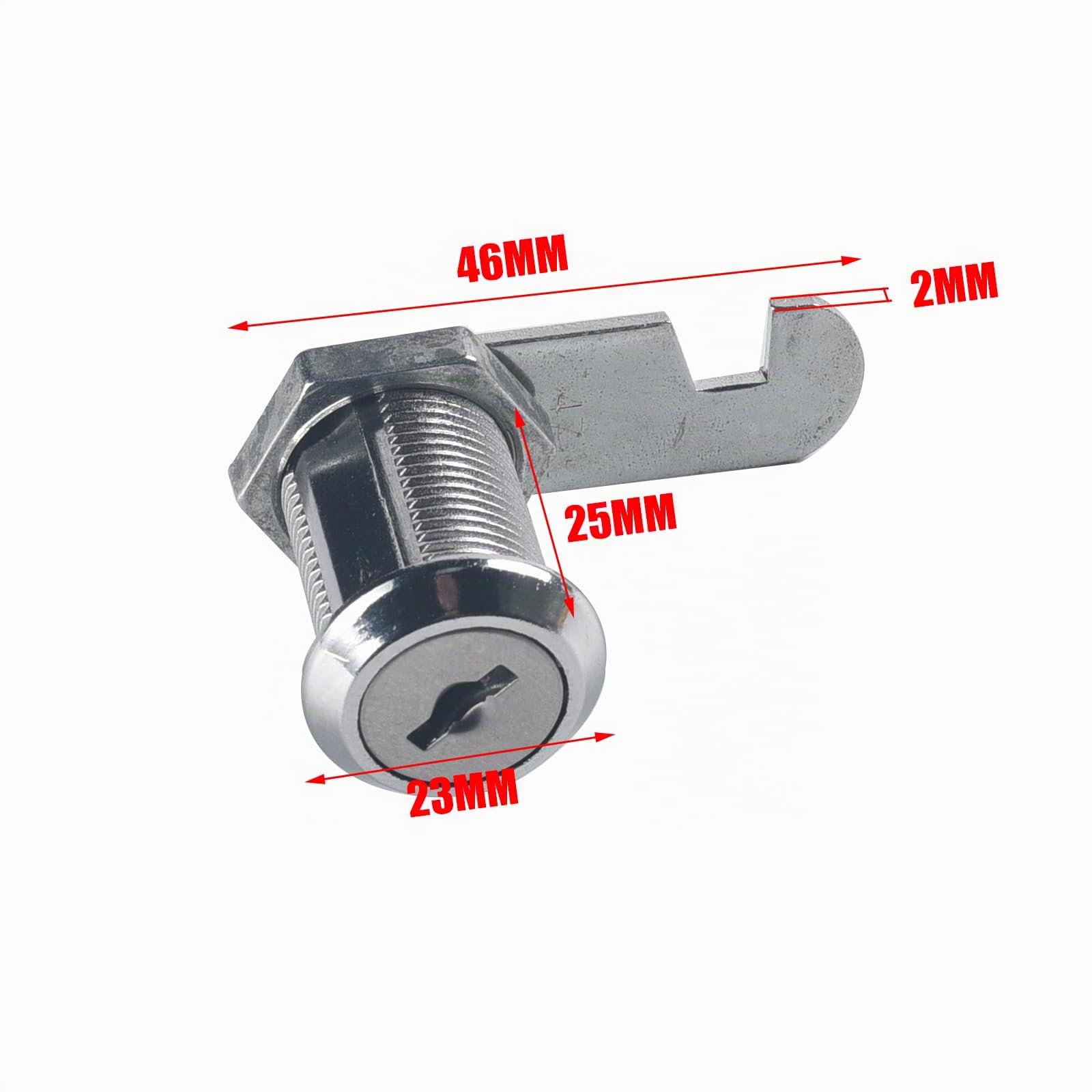 TopHomer 25 mm Verrou à Came Cylindrique Universel - Serrure pour Boîte aux Lettres/Armoire/Tiroir | Alliage Zinc | 2 Clés Incluses