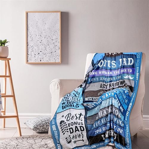 Miniatura 3 de Regalos para papá de parte de su hijo, regalos de cumpleaños para papá de parte de la hija, manta de regalo para papá con texto en inglés "Best
