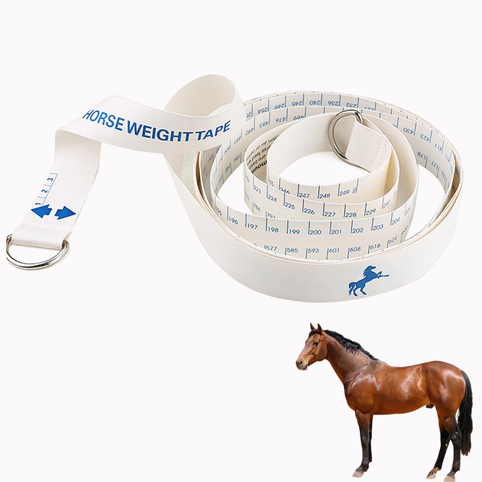 Horse Weight Tape, Portable Horse Measuring Stick for Height and Weight Double Scale Horses Waist Measuring Tape