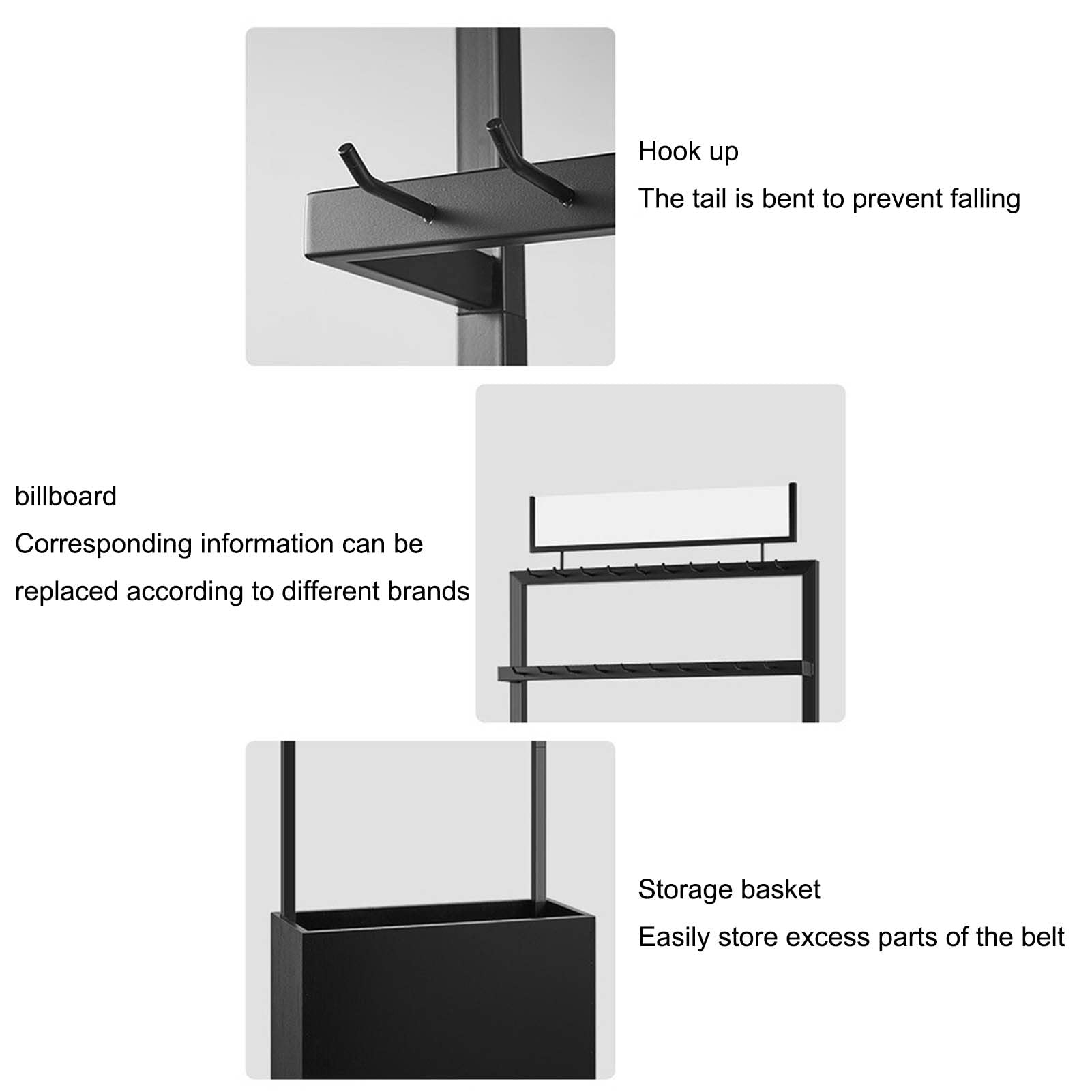 Komercyjny stojak na paski i krawaty do montażu na podłodze – wszechstronny nizer odzieżowy do akcesoriów męskich Bielizna i akcesoria – idealny dla sklepów specjalnych i sprzedawców obuwia