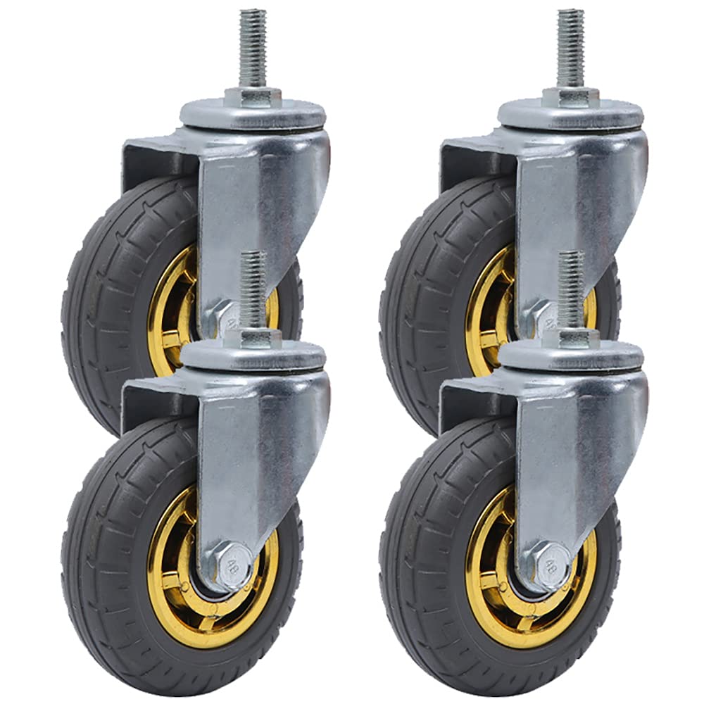 Roulettes pivotantes de 10 cm avec frein lot de 4 pour chariots